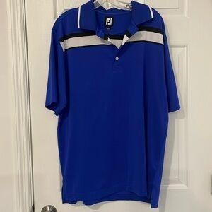 Footjoy Men’s Golf Polo  striped  short sleeve in size Large